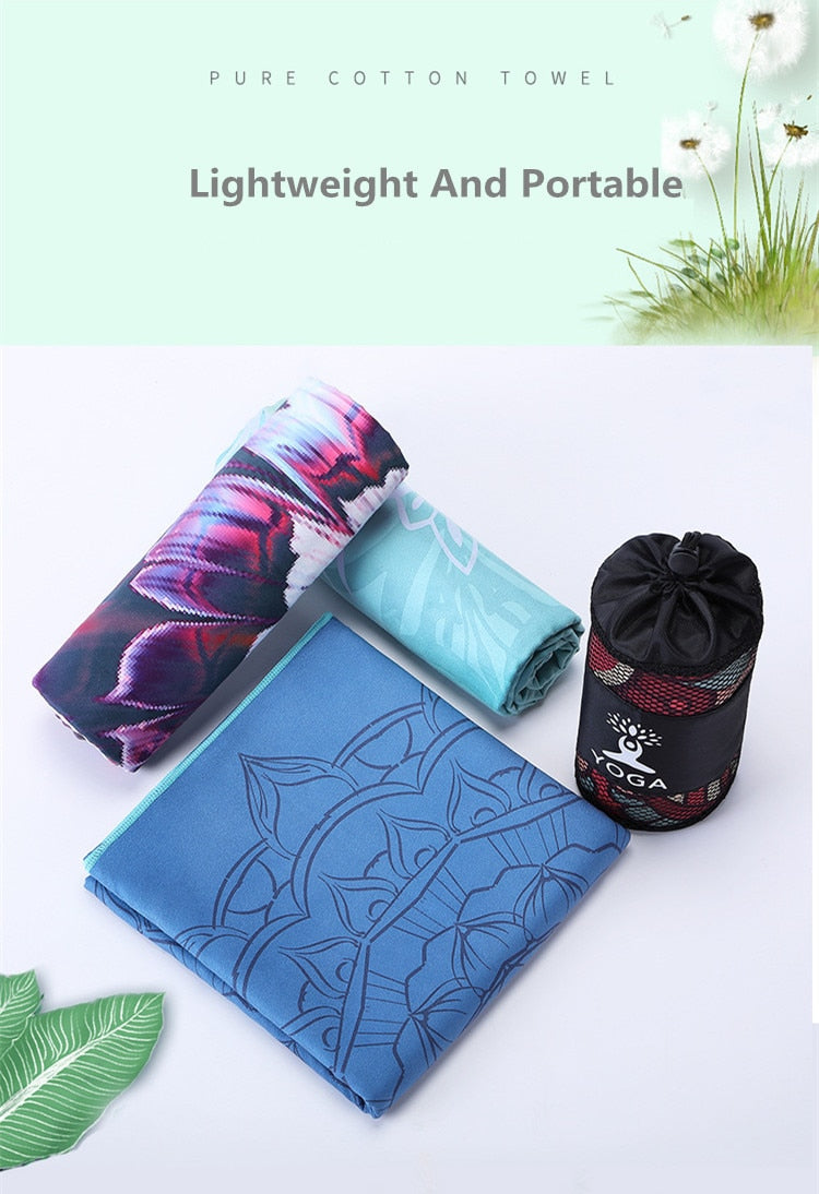 Hot Yoga Mat Towel. Non Slip Mat Cover Towel- The India Collection. WickedYo.